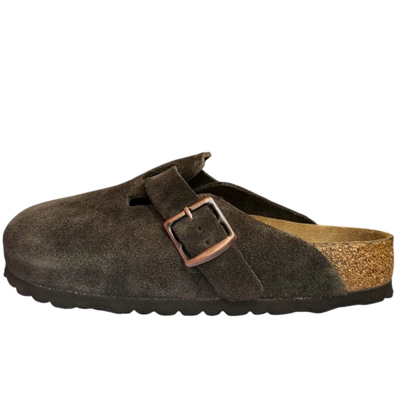BIRKENSTOCK Boston Mocha Suede Leather Clogs EU 38 US 7 to 7 1/2 Regular Fit - Picture 11 of 16